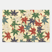 Papier Cadeau Conception de feuille d'érable japonaise (Devant 2)