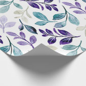 Papier Cadeau Conception de feuilles d'aquarelle harmonieuses (Coin)