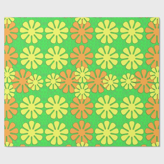 Papier Cadeau Conception de fleur de mod (Plat)