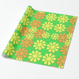 Papier Cadeau Conception de fleur de mod