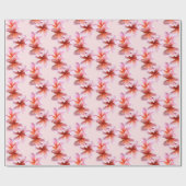 Papier Cadeau Conception de fleurs de frangipanier hawaïennes à (Plat)