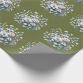 Papier Cadeau Conception de fleurs personnalisée (Coin)