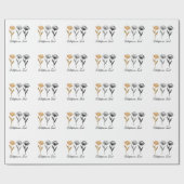 Papier Cadeau Conception de fleurs sauvages tendance (Plat)