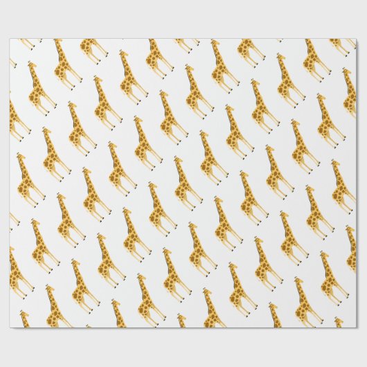 Papier Cadeau Conception de girafe (Plat)