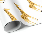 Papier Cadeau Conception de girafe (Coin rond)