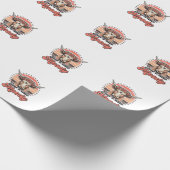 Papier Cadeau Conception de gravure rétro de vache lunatique Vin (Coin)