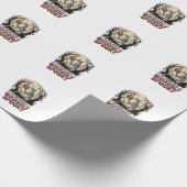 Papier Cadeau Conception de gravure vintage Halloween squelette  (Coin)