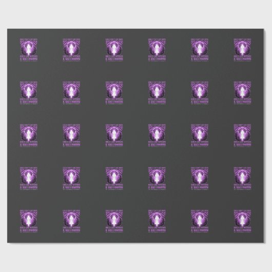 Papier Cadeau Conception de Halloween pour filles comme des sorc (Plat)