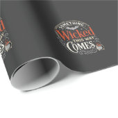 Papier Cadeau Conception de Halloween Wicked This Way Comes_1 (Coin rond)