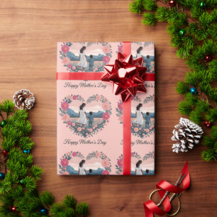 Papier Cadeau Conception de la fête des mères sincère : Maman et