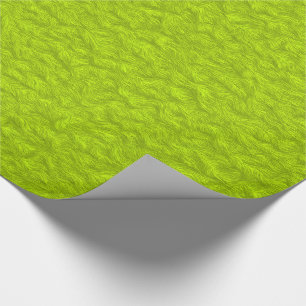 Papier Cadeau Conception de la fourrure verte Lime