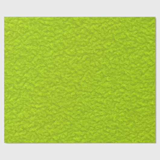 Papier Cadeau Conception de la fourrure verte Lime (Plat)