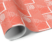 Papier Cadeau Conception de la méthode corail chic (Coin rond)