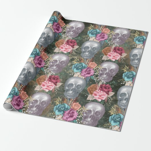 Papier Cadeau Conception de la série Boho Skull 10 (Déroulé)