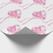 Papier Cadeau Conception de la série de Flamants roses d'appel d (Coin)