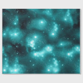 Papier Cadeau Conception de la série Galaxie sarcelle 3 (Plat)