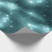 Papier Cadeau Conception de la série Galaxie sarcelle 3 (Coin)