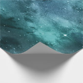 Papier Cadeau Conception de la série Galaxie sarcelle 7 (Coin)