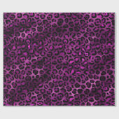 Papier Cadeau Conception de la série Leopard violet et or 3 (Plat)