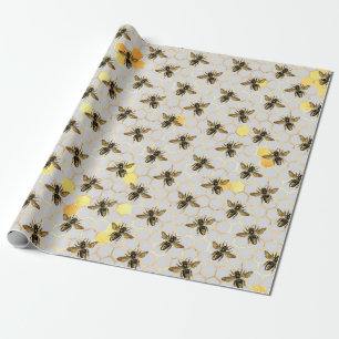 Papier Cadeau Conception de la série Tournesol et Abeille Dix