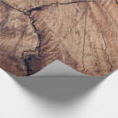 Papier Cadeau Conception de la texture du grain de bois rustique (Coin)