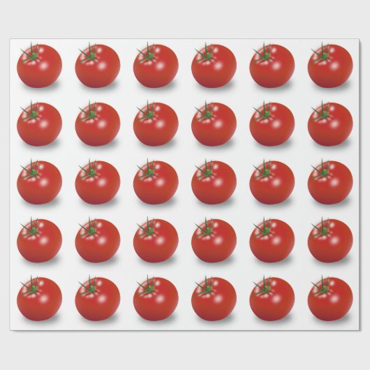 Papier Cadeau Conception de la tomate rouge (Plat)