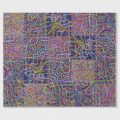 Papier Cadeau Conception de labyrinthe de nouilles (Plat)