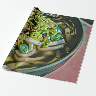 Papier Cadeau Conception de l'amoureux des nouilles