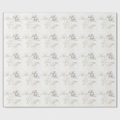 Papier Cadeau Conception de l'anneau Mariage de mariée et de cha (Plat)