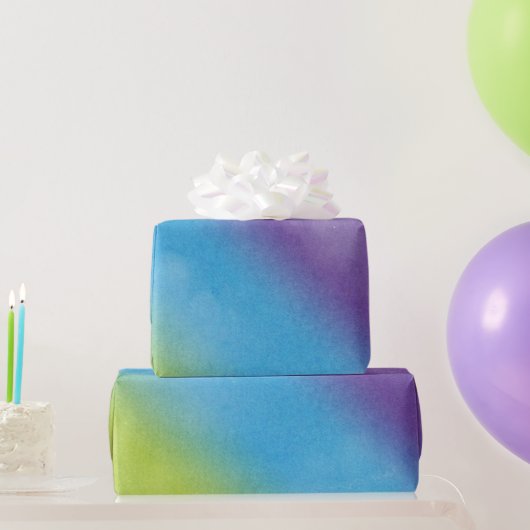 Papier Cadeau Conception de l'aquarelle arc-en-ciel (Cadeaux de fête)