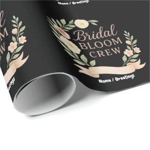 Papier Cadeau Conception de l'équipe Fleur de Mariée pour l'ente