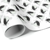 Papier Cadeau Conception de l'histoire du chinois japonais (Coin rond)