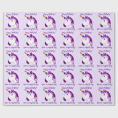Papier Cadeau Conception de licorne (Plat)