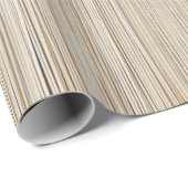 Papier Cadeau Conception de lignes brunes abstraites mignonnes (Coin rond)