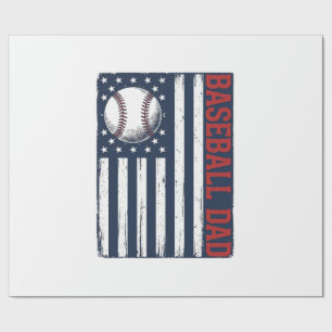 Papier Cadeau Conception de maillot de drapeau de papa de baseba