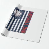 Papier Cadeau Conception de maillot de drapeau de papa de baseba (Déroulé)