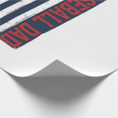 Papier Cadeau Conception de maillot de drapeau de papa de baseba (Coin)