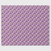Papier Cadeau Conception de marbre abstrait or pourpre (Plat)