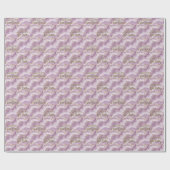 Papier Cadeau Conception de marbre abstrait or violet pâle (Plat)