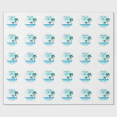 Papier Cadeau Conception de mariage sur la plage (Plat)