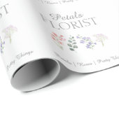 Papier Cadeau Conception de marque de boutique de fleuriste mode (Coin rond)
