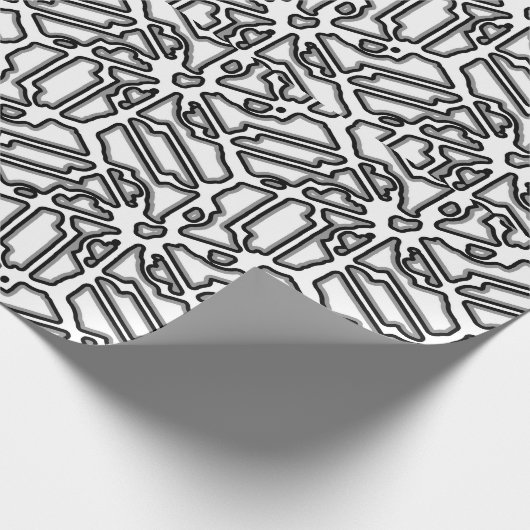 Papier Cadeau Conception de Mazout monochrome Imprimer (Coin)