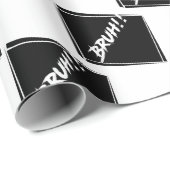 Papier Cadeau Conception de mot de "Bruh" (Coin rond)