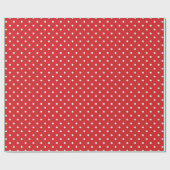 Papier Cadeau Conception de motif à pois rouge vibrant (Plat)