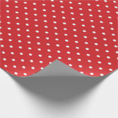 Papier Cadeau Conception de motif à pois rouge vibrant (Coin)