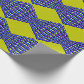 Papier Cadeau conception de motif bleu et jaune (Coin)