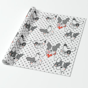 Papier Cadeau Conception de motif de chien joueur