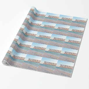 Papier Cadeau Conception de motif de citation de rivage de sable