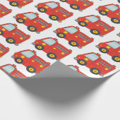 Papier Cadeau Conception de motif de Firetruck d'amusement (Coin)
