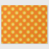 Papier Cadeau Conception de motif de soleil sur orange (Plat)